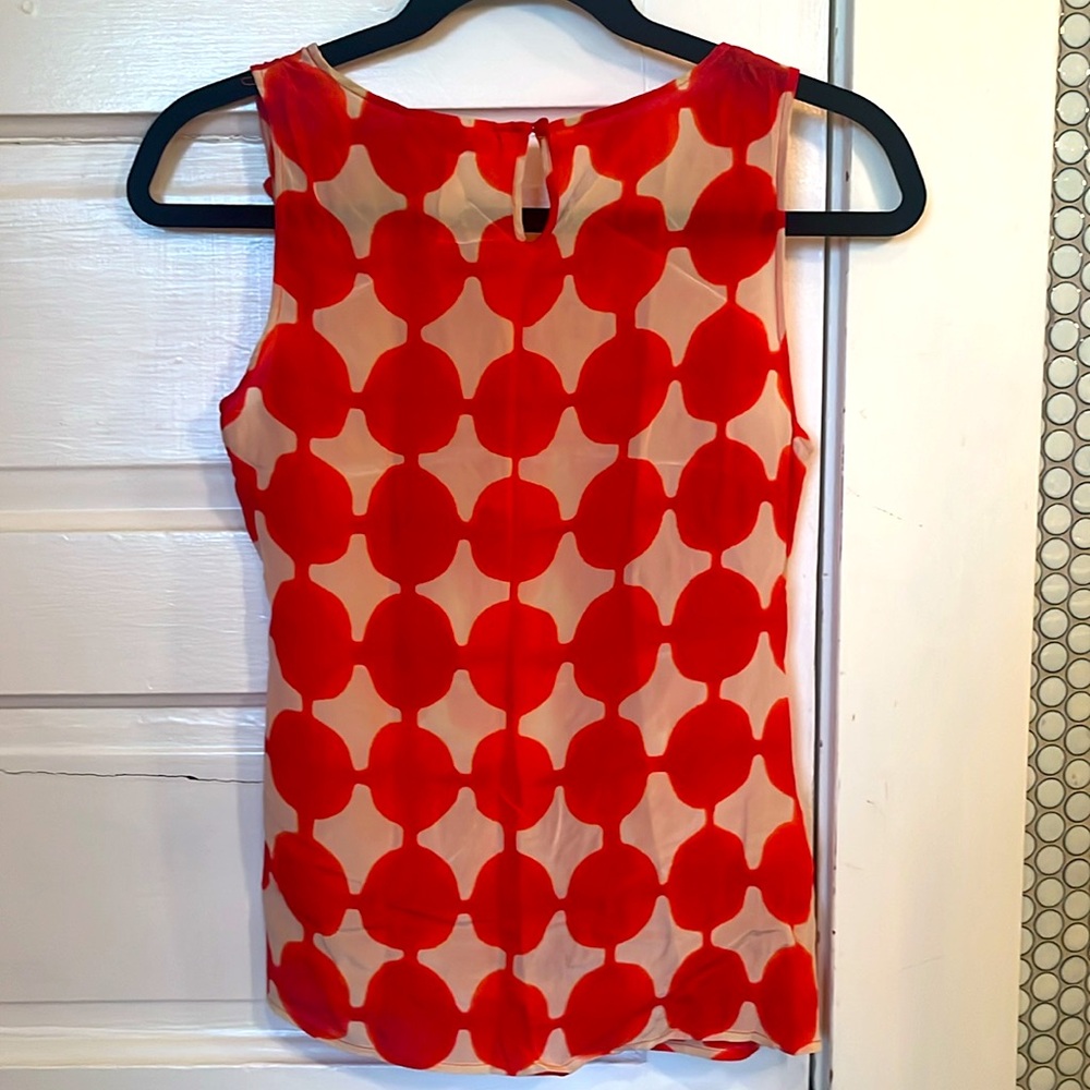 100% silk Anthropologie printed top